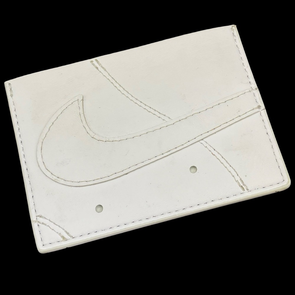 Nike Air Force 1 Card Holder Wallet Men White‎ Leather Swoosh Logo Slim